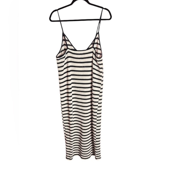 Zara Navy & White Knit Dress NWT Size L - Picture 3 of 4